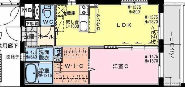 クロスワイズ中西町の物件間取画像